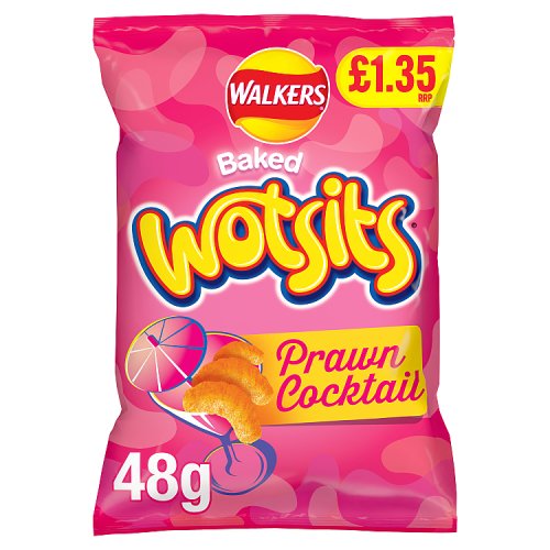 WALKERS WOTSITS PRAWN COCKTAIL £1.35 48g