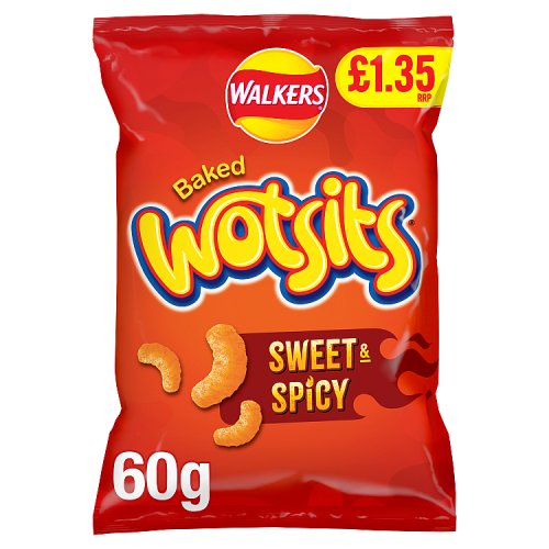 WALKERS WOTSITS FLAMIN HOT £1.35 60g Main image