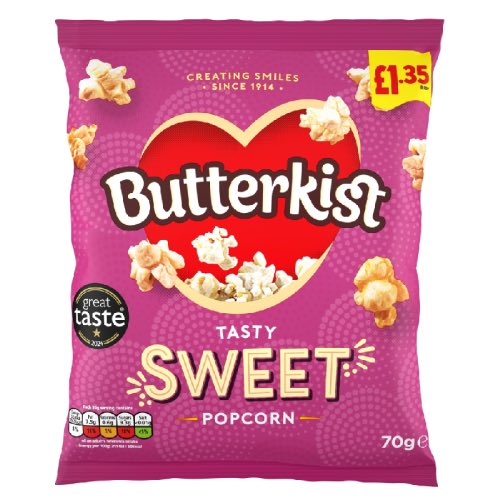 BUTTERKIST SWEET POPCORN £1.35 70g Main image