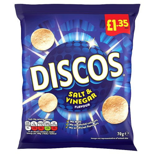 DISCOS SALT & VINEGAR £1.35 70g Main image