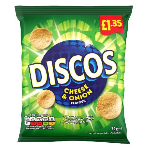 DISCOS CHEESE & ONION £1.35 70g Main image