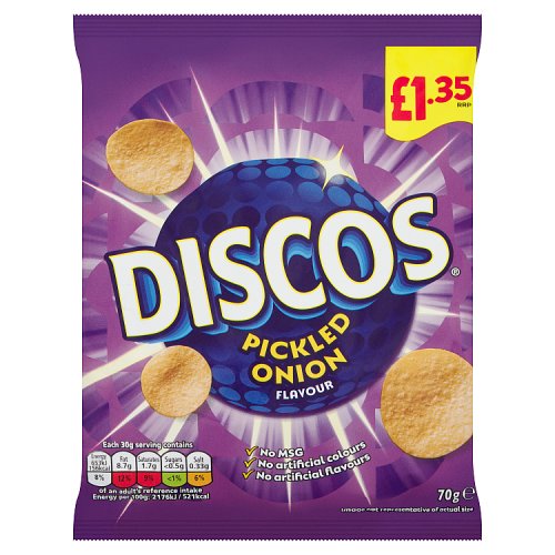 DISCOS PICKLED ONION £1.35 70g