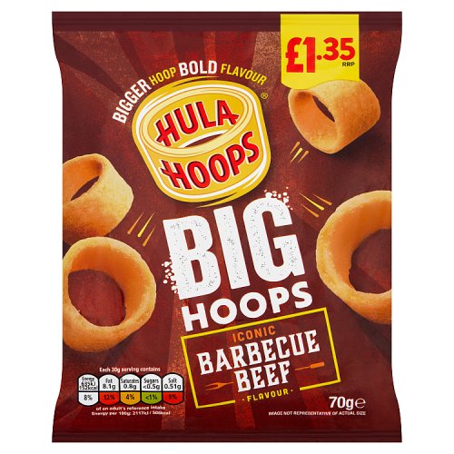 HULA BIG HOOPS BBQ BEEF £1.35 70g
