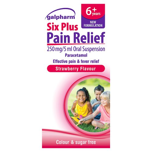 GALPHARM ORAL SUSPENSION STRAWBERRY 6 PLUS YEARS 250mg Main image