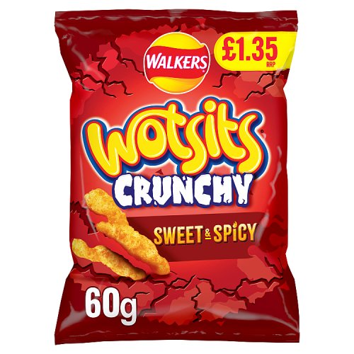 WALKERS WOTSITS CRUNCHY FLAMIN HOT £1.35 60g Main image
