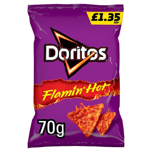 DORITOS EXTRA FLAMIN HOT £1.35 70g