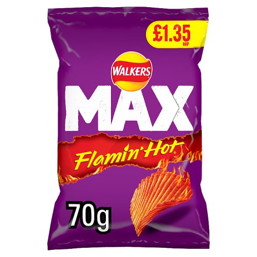 WALKERS MAX EXTRA FLAMIN HOT £1.35 70g
