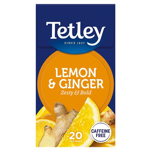 TETLEY ZINGY LEMON GINGER TEA 20s