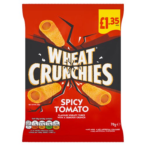 KP WHEAT CRUNCHIES SPICY TOMATO £1.35 70g