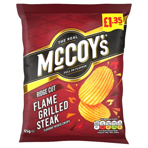MCCOYS FLAME GRILLED STEAK £1.35 65g