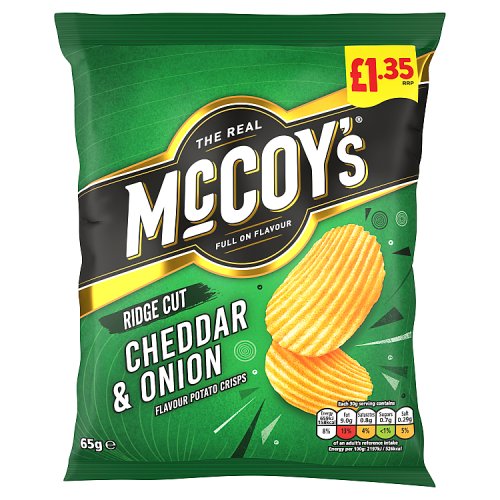 MCCOYS CHEDDAR & ONION £1.35 65g Main image