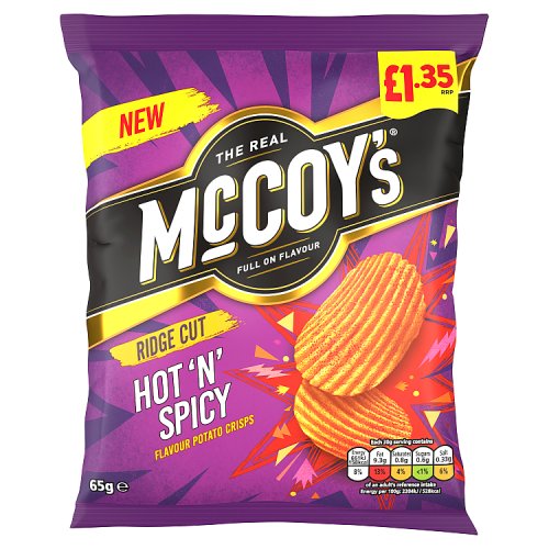MCCOYS HOT N SPICY £1.35 65g
