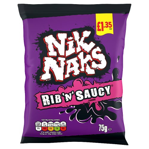 NIK NAKS RIB N SAUCY £1.35 75g Main image