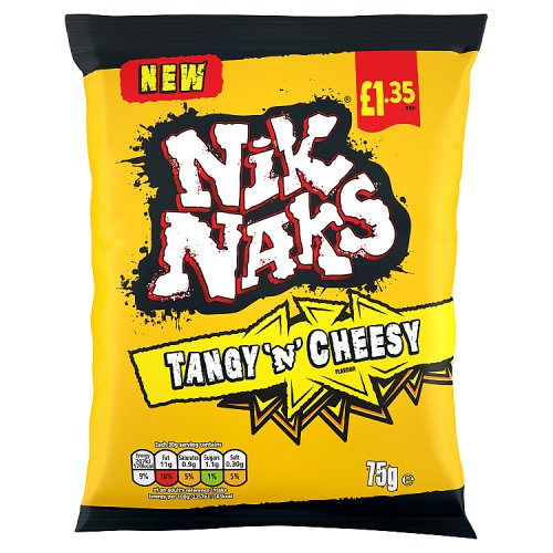 NIK NAKS TANGY N CHEESY £1.35 75g Main image