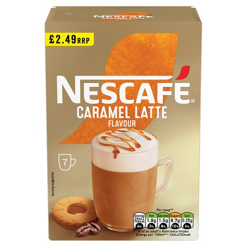 NESCAFE LATTE CARAMEL SACHETS £2.49 119g Main image
