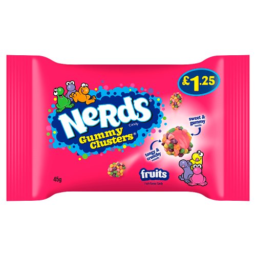 NERDS GUMMY CLUSTERS FRUITS £1.25 45g Main image