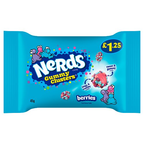 NERDS GUMMY CLUSTERS BERRIES £1.25 45g