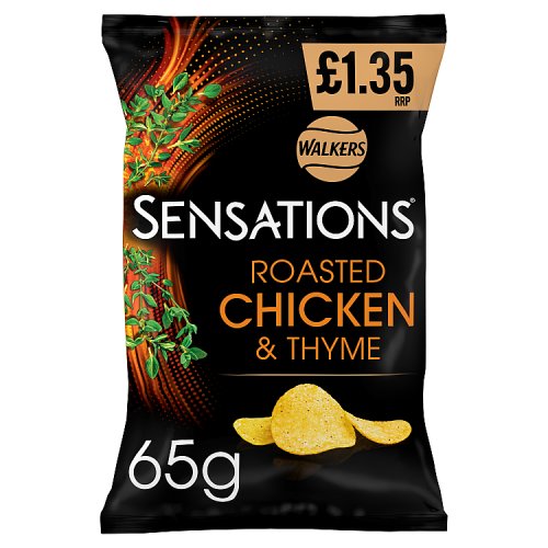 WALKERS SENSATIONS CHICKEN & THYME £1.35 65g