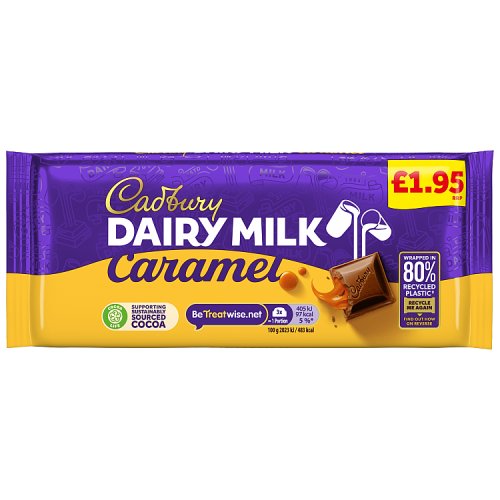 CADBURY DAIRY MILK CARAMEL CHOCOLATE BAR PMP 96g Main image