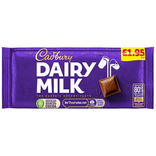 CADBURY DAIRY MILK CHOCOLATE BAR PMP 90g