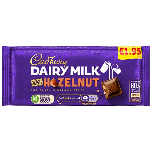 CADBURY DAIRY MILK CHOPPED HAZELNUT BAR £1.95 PMP 95g Main image