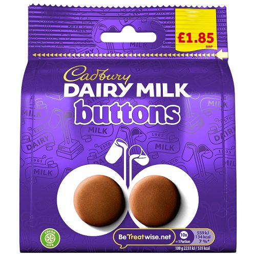 CADBURY BUTTONS CHOCOLATE BAG PMP 85g Main image