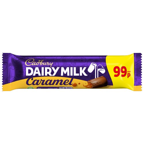 CADBURY DAIRY MILK CARAMEL CHOCOLATE BAR 99P PMP 45g