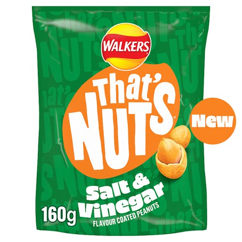 WALKERS THATS NUTS SALT & VINEGAR 160g