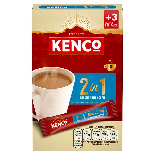 KENCO 2 IN 1 SMOOTH WHITE INSTANT COFFEE 12.4g Main image