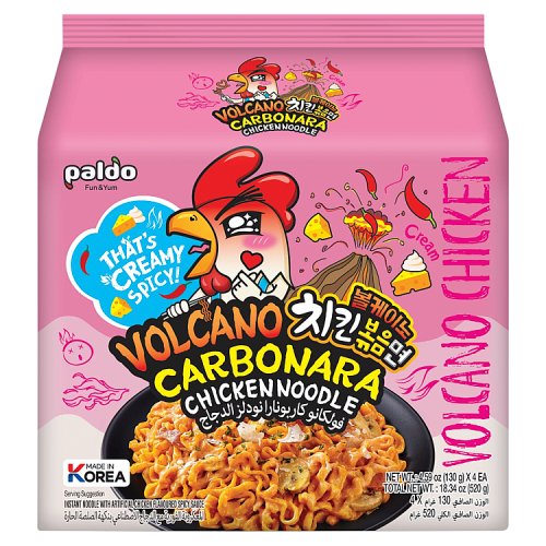 PALDO VOLCANO CARBONARA CHICKEN NOODLE PACKET 105g Main image