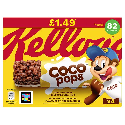 KELLOGGS COCO POPS 4 PACK £1.49 20G