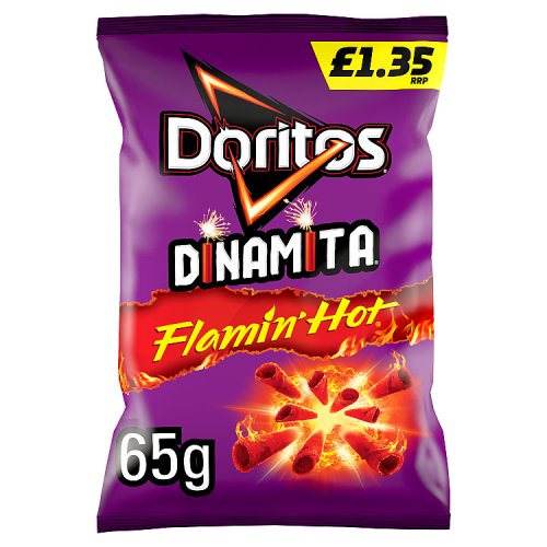 DORITOS DINAMITA EXTRA FLAMIN HOT £1.35 65g