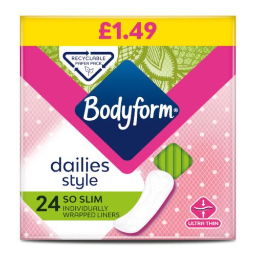 BODYFORM SO SLIM DAILY LINERS £1.49 24s