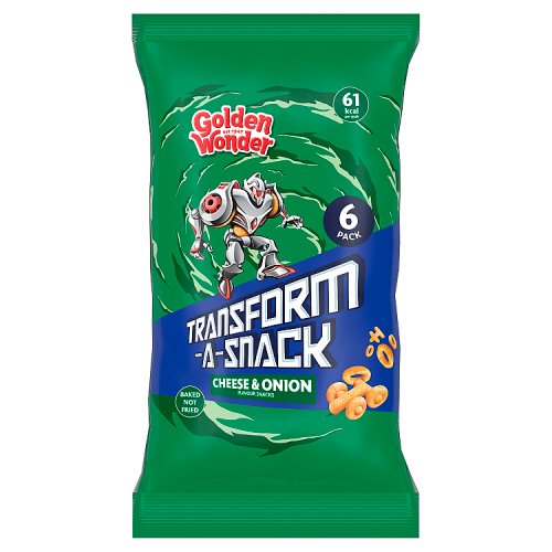 GOLDEN WONDER TRANSFORMER CHEESE & ONION [6 PACK] 6x12g