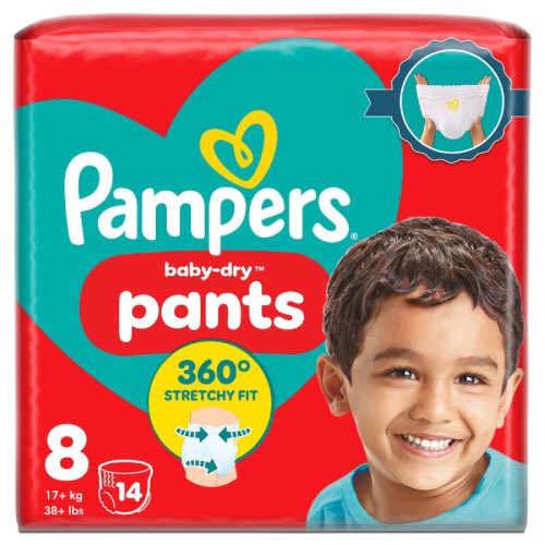 PAMPERS BABY DRY PANTS SIZE 8 14s Main image