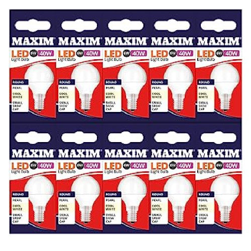 MAXIM LED 40W GLS BC BULBS WARM WHITE 10s