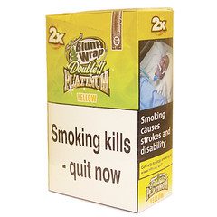 Double Platinum Blunt Wraps Yellow 25 x 2 Packs