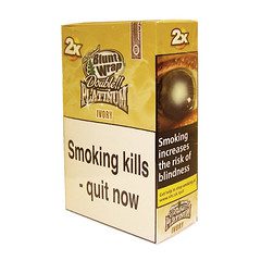 Double Platinum Blunt Wraps Ivory 25 x 2 Packs Main image