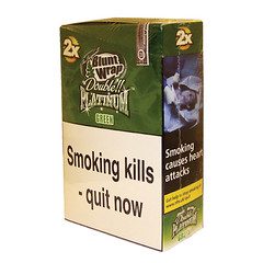 Double Platinum Blunt Wraps Green 25 x 2 Packs