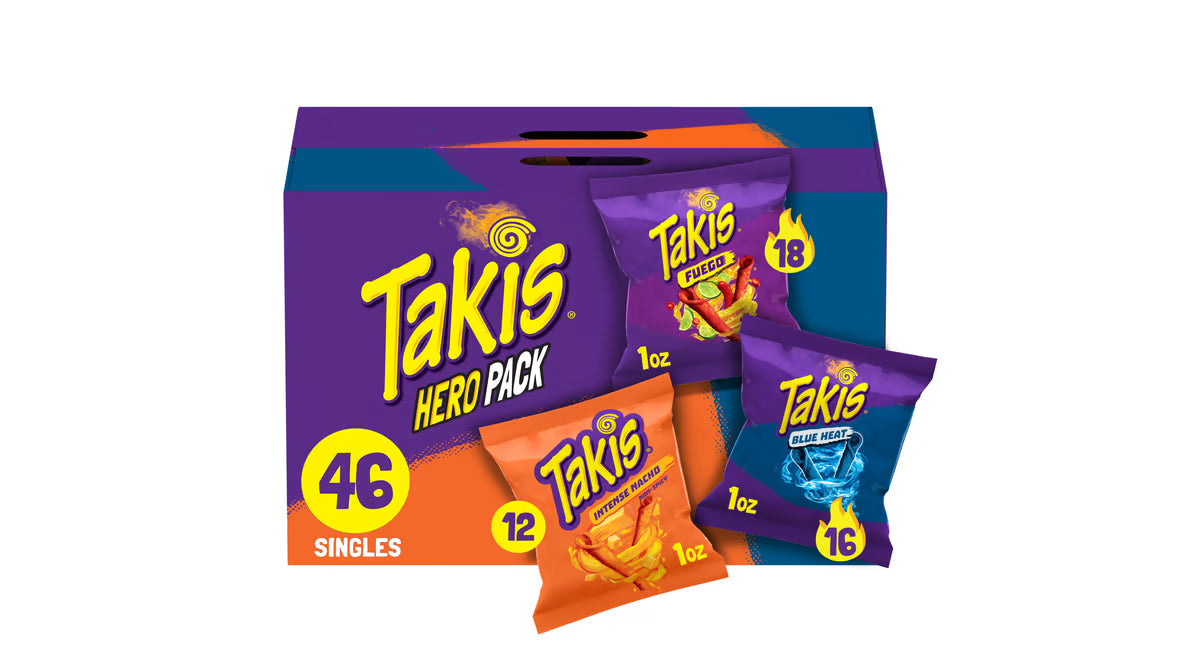 Takis Rolls Assorted Flavored Tortilla Chips Hero Pack (1oz x 46ct)
