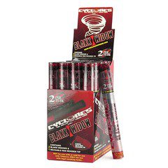 Cyclone Pre-Rolled Clear Black Widow Cones