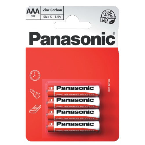 PANASONIC ZINC AAA BATTERY 4S