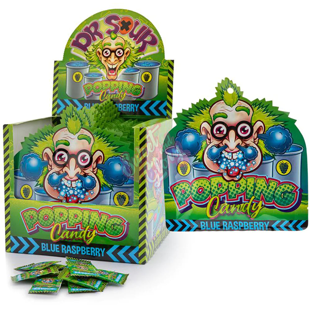 Dr Sour Popping Candy Blue Raspberry 15g 20 Pack