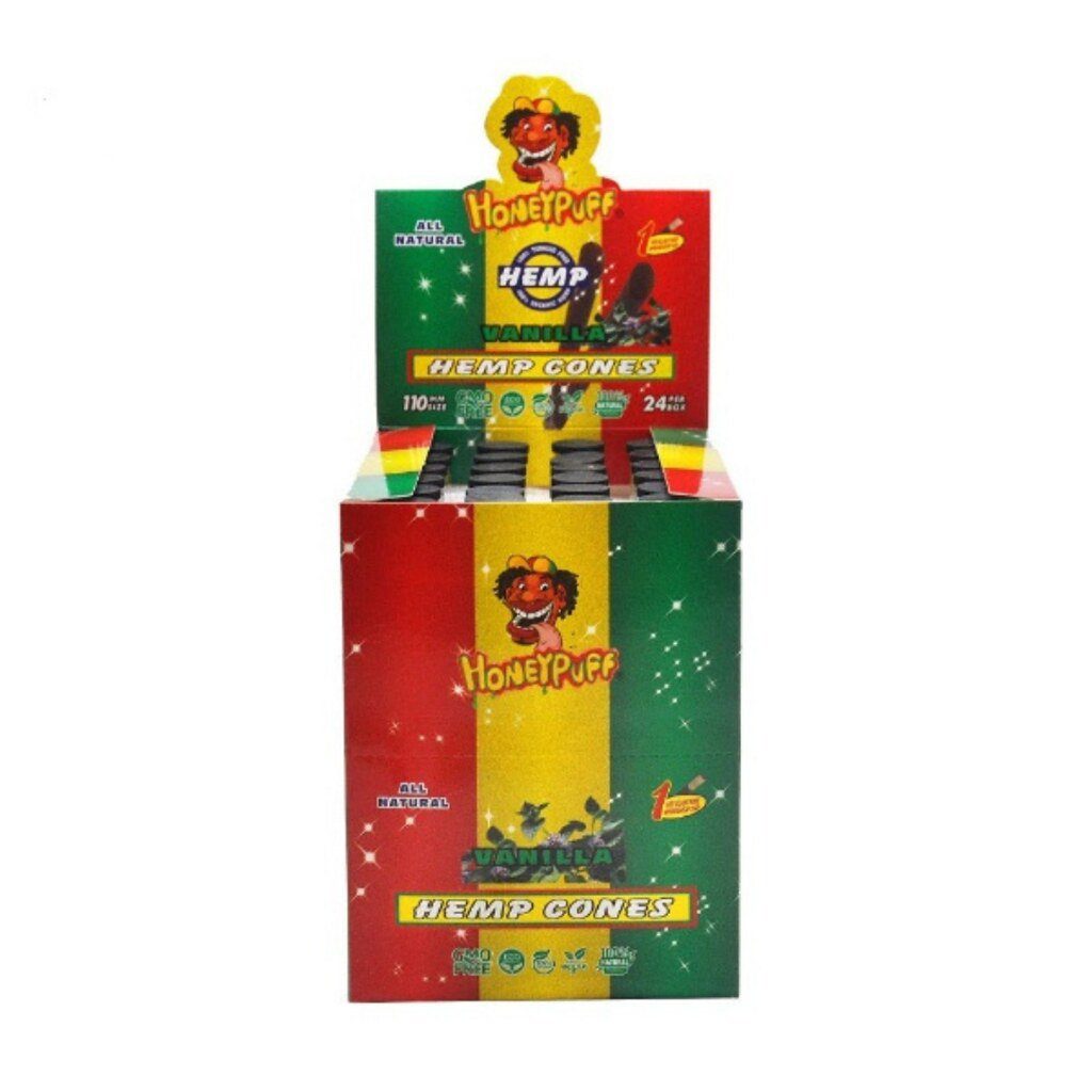 HoneyPuff Hemp Cones Vanilla 110mm 24 Pack Main image