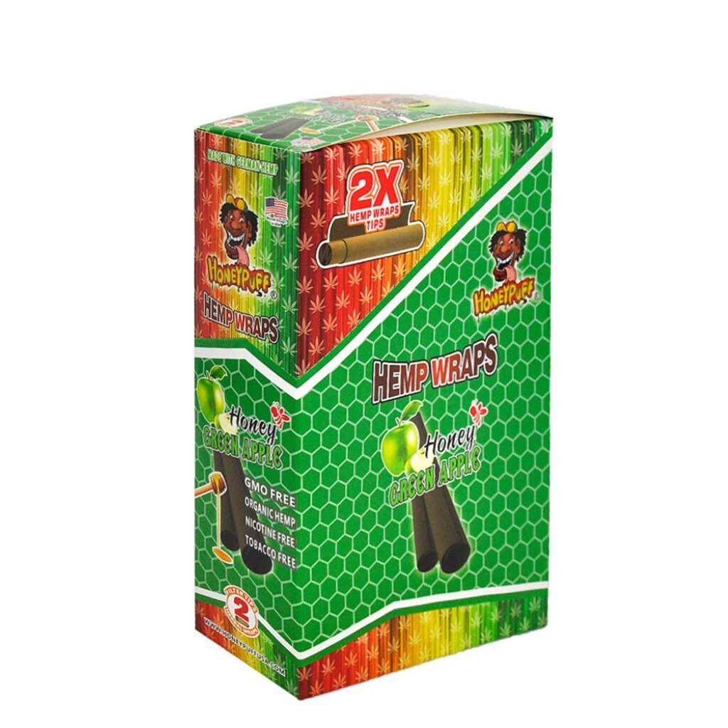 HoneyPuff Hemp Wrap Flavoured Green Apple 12 Pack Main image