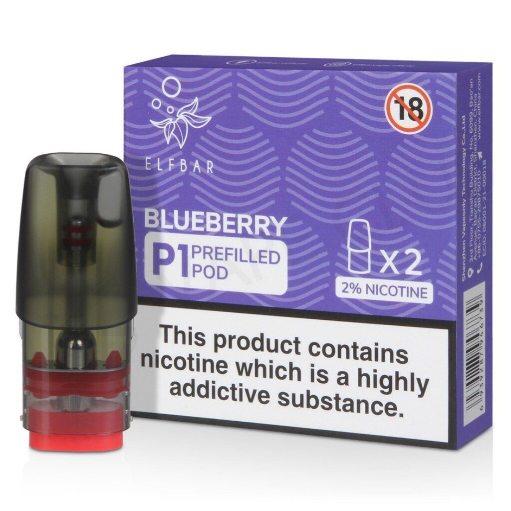 Elf Bar Blueberry P1 Prefilled Pod 10 Pack