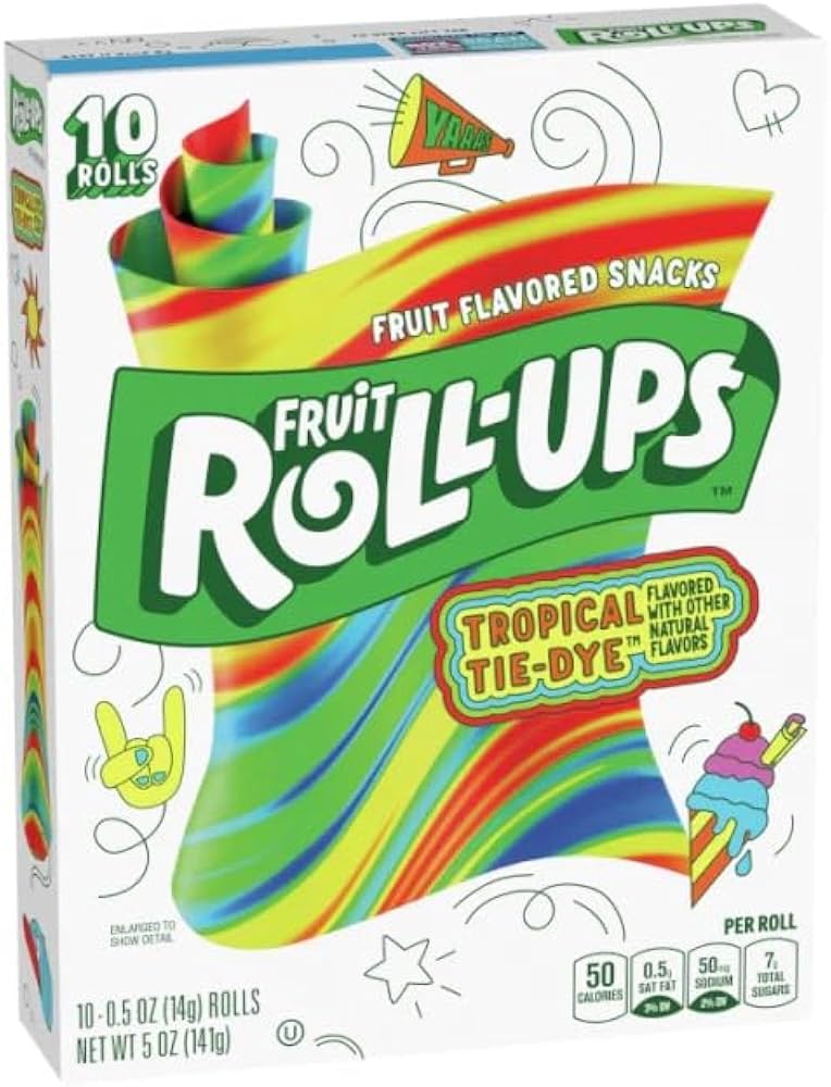 Fruit Roll-up Tropical Tie Dye Flavour 14g 10 Pack Main image