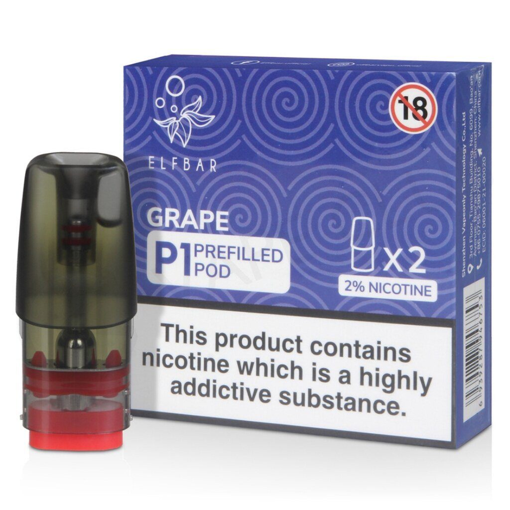 Elf Bar Grape P1 Prefilled Pod 10 Pack