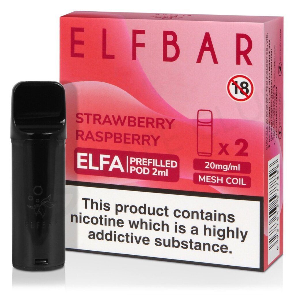 Elfa Prefilled Strawberry Raspberry Pod 10 Pack