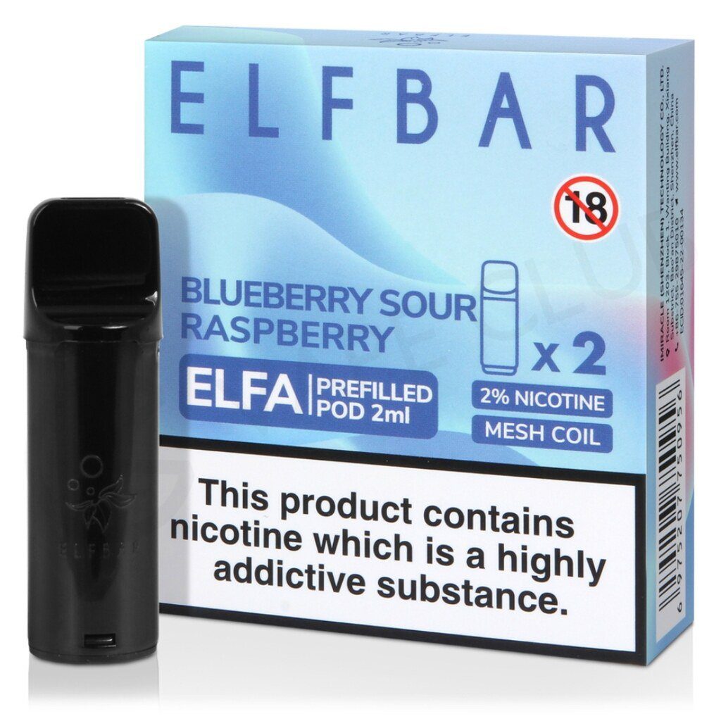 Elfa Prefilled Blueberry sour Raspberry Pod 10 Pack Main image